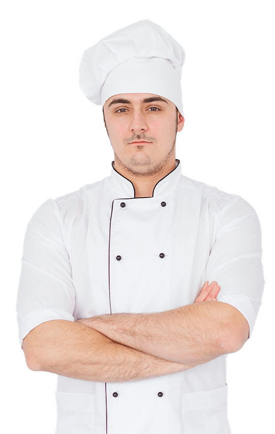 pleased chef looking confidently at the camera pr 2021 08 26 17 11 02 utc isolated.png